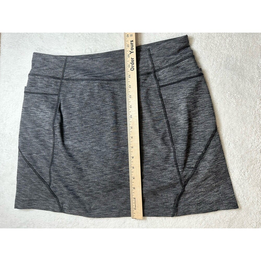Athleta Excursion Outdoor Skort Women's Sz L Charcoal Gray Shorts Skirt Tennis - Picture 8 of 8